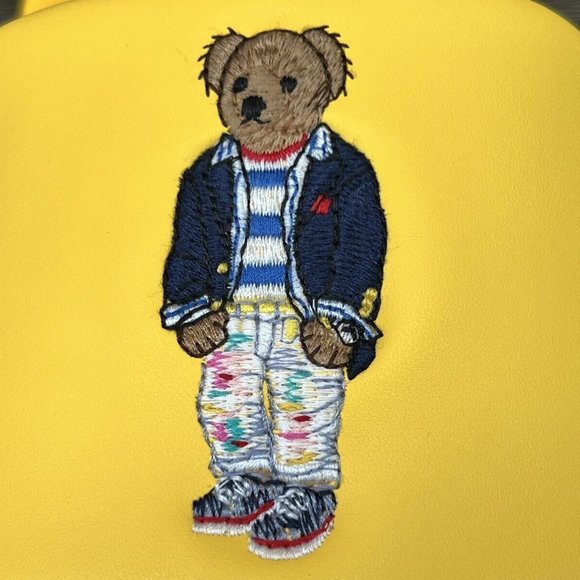 Polo Ralph Lauren BIG POLO BEAR Pool Slides Sandals Yellow Men Size 12 NEW main image 11